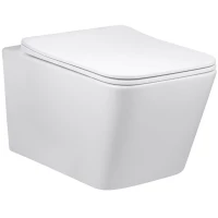 Унитаз подвесной Vincea Q-Line VT1-12 безободковый, с сиденьем микролифт, белый