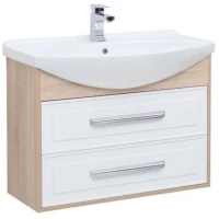 Тумба белый глянец/дуб сонома 82,5 см Aquanet Остин 00201724