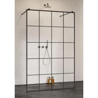 Неподвижная перегородка Radaway Modo New Black I Factory 130 388134-54-57 прозрачное