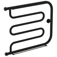 Полотенцесушитель водяной 500x650 черный матовый Сунержа Лира 2 полки 31-0012-5065