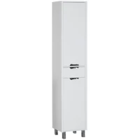 Пенал Aquanet Гретта 00177010 напольный R, с бельевой корзиной, белый