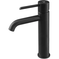 Смеситель для раковины Noken Round N199999094 без донного клапана, черный матовый