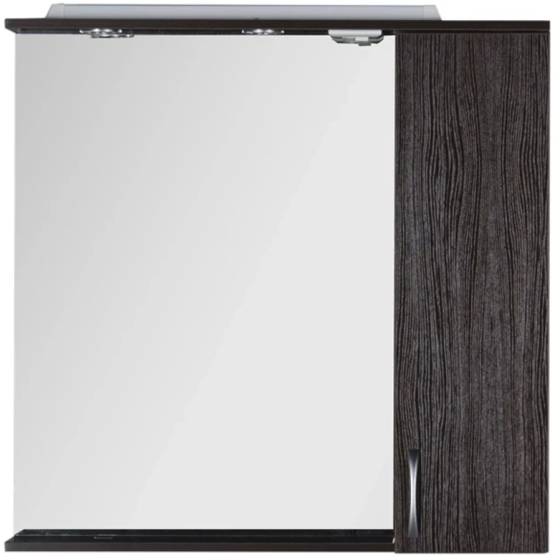 Зеркальный шкаф 90x87 см с подсветкой венге Aquanet Донна 00169179