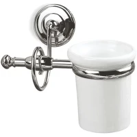 Стакан для зубных щеток Stil Haus Idra I10(08-BI) настенный, хром/белый
