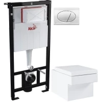 Комплект подвесной унитаз Grohe Cube Ceramic 3924400H + 39488000 + система инсталляции AlcaPlast AM101/11203:1RUSSETM71