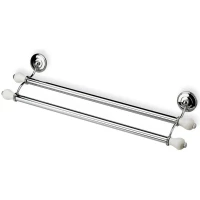 Полотенцедержатель Stil Haus Nemi N05.2(39) 60 см, двойной, хром/белый
