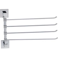 Полотенцедержатель Savol S-06504A 35 см, поворотный, четверной, хром