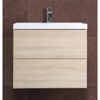 Тумба под раковину Art&Max Verona Push AM-Verona-Push-600-2C-SO-RS-TS 59,6 см, подвесная, дуб сонома