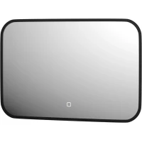 Зеркало Defesto Aura DF 2972SH 60x40 см, с LED-подсветкой, сенсорным выключателем, диммером, черный матовы