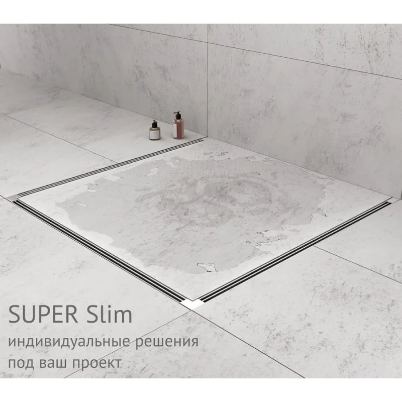 Душевой трап (лоток) Berges Super Slim 090154 80 см, с решеткой, щелевой, матовый хром Душевой трап (лоток) Berges Super Slim 090154 80 см, с решеткой, щелевой, матовый хром