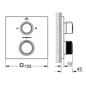 Изображение товара термостат для ванны grohe allure 19446a02
