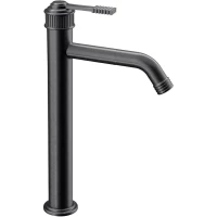 Смеситель для раковины Remer Atelier AL11LXLCFP без донного клапана, черный хром матовый