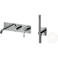 Смеситель для ванны Remer Atelier AL53D2BO встраиваемый, с душевым гарнитуром, белый матовый