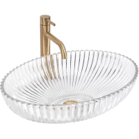 Раковина-чаша Rea Nicole REA-U4701 51x34,5 см, накладная, прозрачный