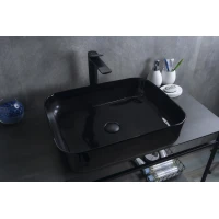 Раковина-чаша GID BL1304 50x39 см, накладная, черный глянец