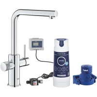 Смеситель для кухни Grohe Blue Pure Minta 30591000 с фильтром, с выдвижным изливом, хром