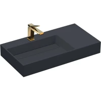 Раковина-чаша Rea Archi REA-U4304 89,5x48 см L, накладная, подвесная, серый матовый