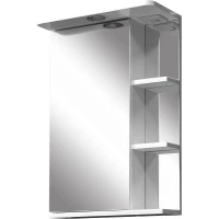 Зеркальный шкаф Stella Polar Нелея SP-00000575 45x70 см L, с подсветкой, выключателем, белый глянец/белый матовый