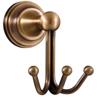 Крючок Rav Slezak Morava MKA0105SM тройной, для ванны, бронза