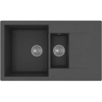 Кухонная мойка Florentina Тоскана 860К 17.055.D0860.102 86x51 см, черный