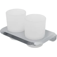 Стакан для зубных щеток Cezares Liner LINER-TUMDS-01 двойной, настенный, хром