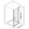 Душевая дверь распашная 120 см прозрачное стекло WasserKRAFT ALLER 10H05R - 9