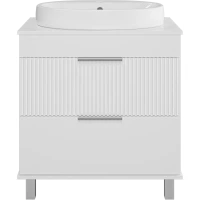 Тумба под раковину Brevita Enfida ENF-06070-0142Я 70,7 см, напольная, со столешницей, белый матовый
