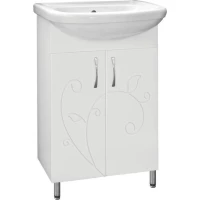 Тумба под раковину Style Line Эко Фьюжн ЛС-00000073 49,5 см, напольная, белый глянец 