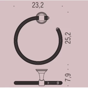 Изображение товара кольцо для полотенец colombo design hermitage b3331