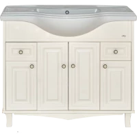 Тумба под раковину Misty Шармель Л-Шрм01105-5812Я 102 см, напольная, светло-бежевый глянец