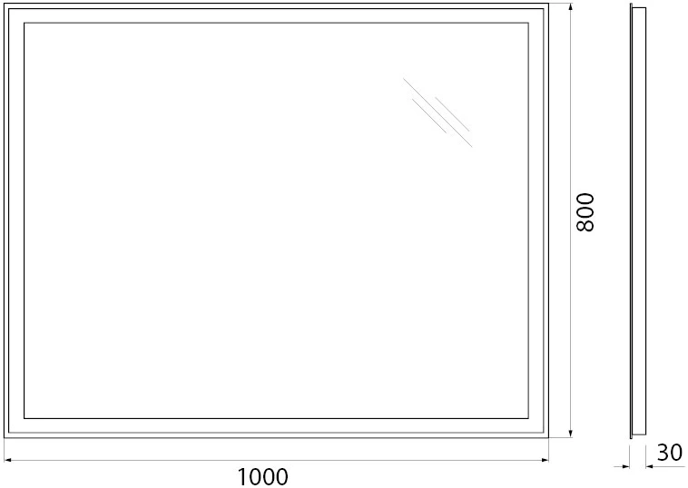 Зеркало 100х80 см BelBagno SPC-GRT-1000-800-LED-BTN - фото 8