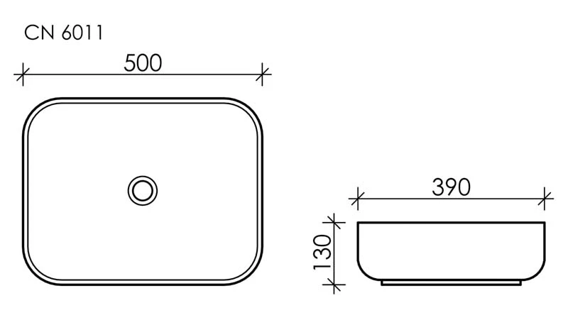 Раковина 50x39 см Ceramica Nova Element CN6011