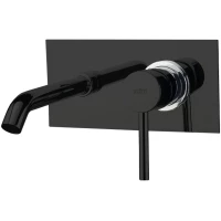 Смеситель для раковины Webert Elio EL830606564 встраиваемый, без донного клапана, хром/черный матовый