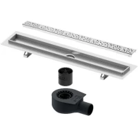 Душевой трап (лоток) Tece TECEdrainline drops 601500 + 650000 + 660016 + 601530 144,3 см, с решеткой, перфорированный, хром