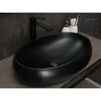 Раковина-чаша GID Bm9030a 60x41 см, накладная, черный матовый