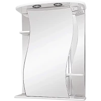 Зеркальный шкаф Misty Лиана Э-Лиа02060-01СвЛ 60x72 см L, с подсветкой, выключателем, белый глянец