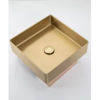 Раковина-чаша Gappo GX201-3 36x36 см, накладная, золотой матовый
