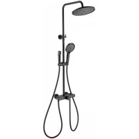 Душевая система Wonzon & Woghand Muse Selesta WW-B4113-MB 255 мм, с термостатом, черный матовый