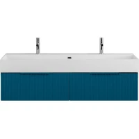 Тумба под раковину Cezares Premium 55428 120,4 см, подвесная, Plisse Blu Petrolio