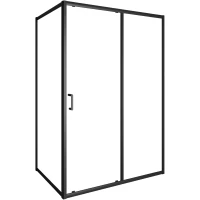 Душевой уголок Orange E23-16090TB 160x88,5 см, профиль черный матовый, стекло прозрачное