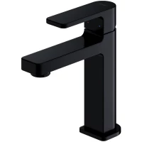 Смеситель для раковины Omnires Baretti BA7810BL без донного клапана, черный матовый