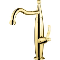 Смеситель для раковины Emmevi Abel 39006/OR с донным клапаном, золотой