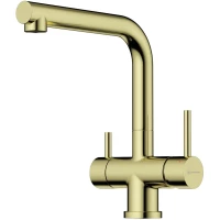 Смеситель для кухни с подключением к фильтру Omoikiri Takamatsu-LG светлое золото 4994477