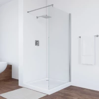 Душевая перегородка Vegas Glass EAF TUR NOVO 116 08 crystalvision 116 см, профиль хром, стекло прозрачное