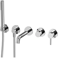 Смеситель для ванны Whitecross Y YSET1240CR встраиваемый, с душевым гарнитуром, хром