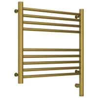 Полотенцесушитель электрический 500x500 состаренная латунь МЭМ правый, перемычка прямая Сунержа Богема 3.0 051-5805-5050