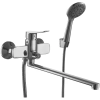 Смеситель для ванны Plstart PD22023 универсальный, с душевым гарнитуром, хром