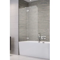 Шторка на ванну Radaway Torrenta PND 100L 12011202-101L профиль хром, стекло прозрачное