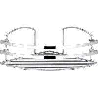 Полка для ванной Tekno-tel LM007SSS 24x24 см, угловая, серебро