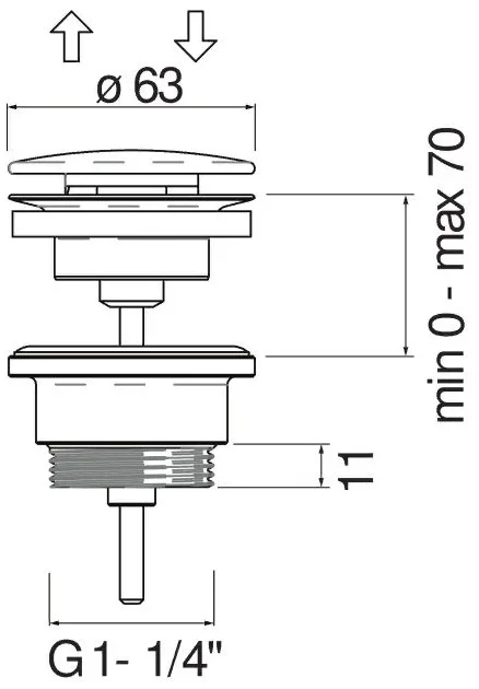 Донный клапан Nobili AV00110/11CR AV00110/11CR - фото 3
